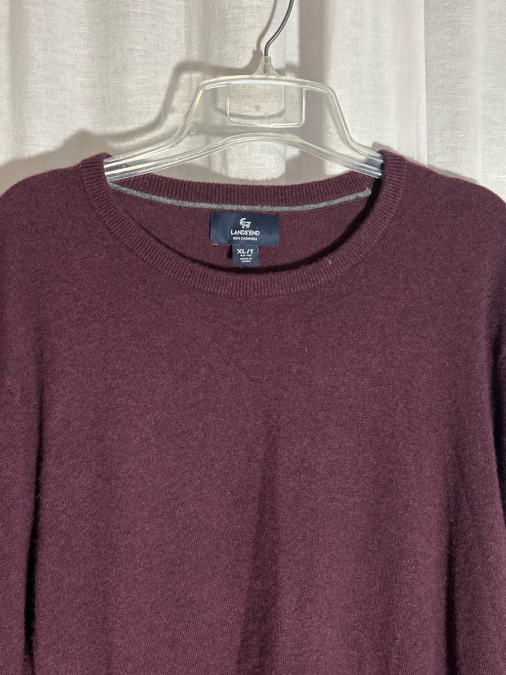 Lands' End Men's Crewneck 100% Cashmere Sweater - Picture 8 of 8